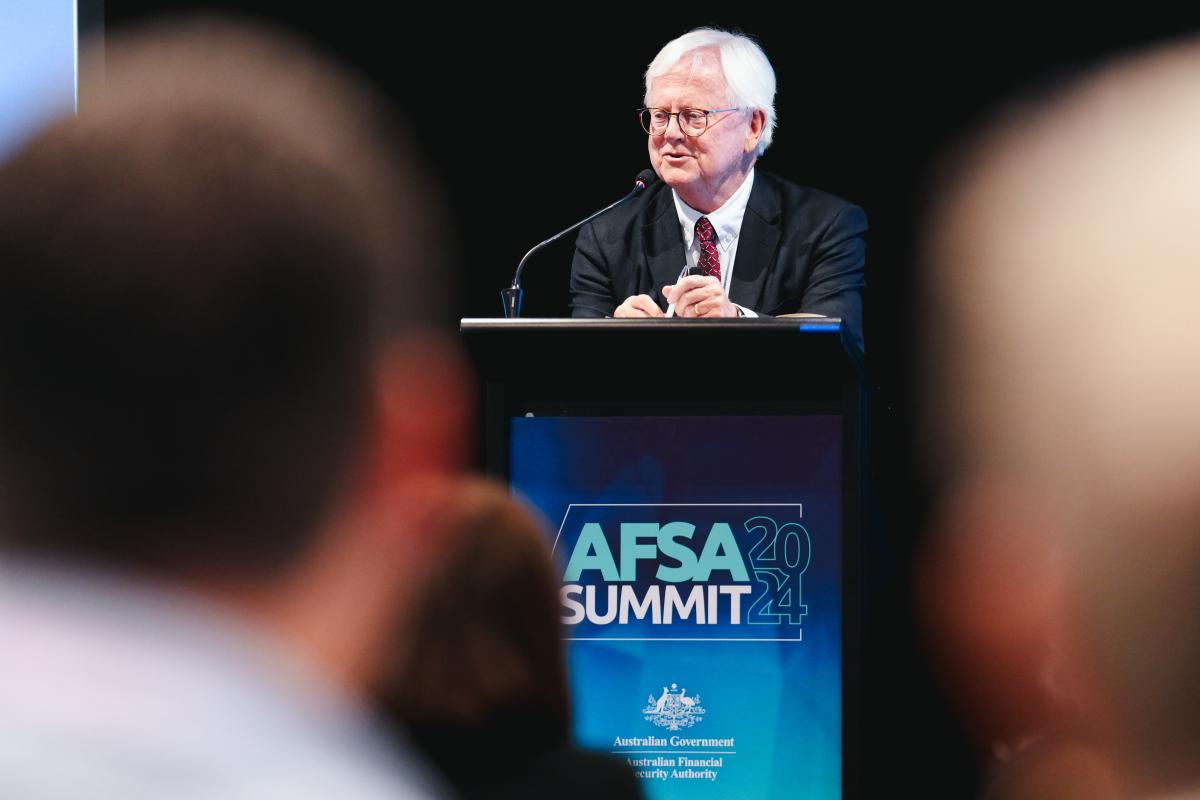 Philip Crawford speaking at the AFSA Summit